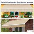 thumbnail image 4 of Topeakmart 116x95in Retractable Patio Sun Shade Awning Cover with Protection Coating and Hand Crank, Beige, 4 of 11
