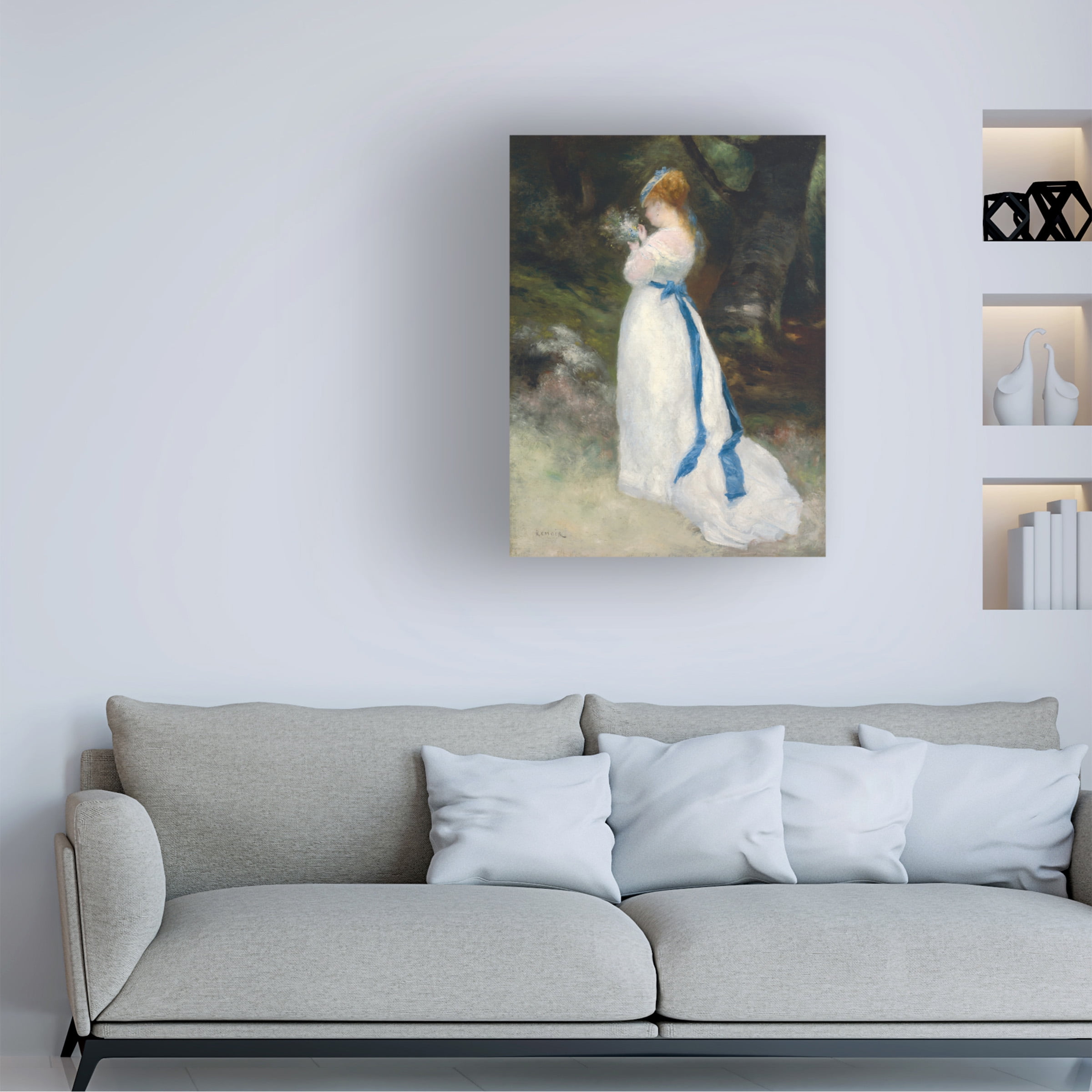 Trademark Fine Art 'Lady In White' 14" x 19" Canvas Art