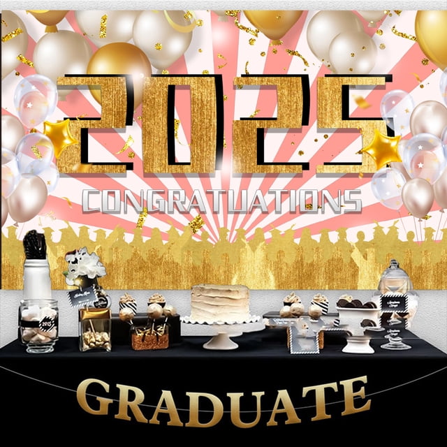 Vrorvz Graduation Photo Polyester Long Lasting Large Background for Parties Events Wrinkle Resistant Easy Storage Suit for Class of Celebrations and Decorations