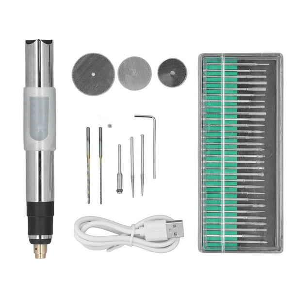 Bolígrafo De Grabado, 5000-25000r/min Mini Bolígrafo De Grabado Eléctrico Tipo De Bolígrafo De Arte De Uñas Pulidor De Grabado Pequeño Amoladora De Manicura 3.7V 25W, Empuñadura Cómoda