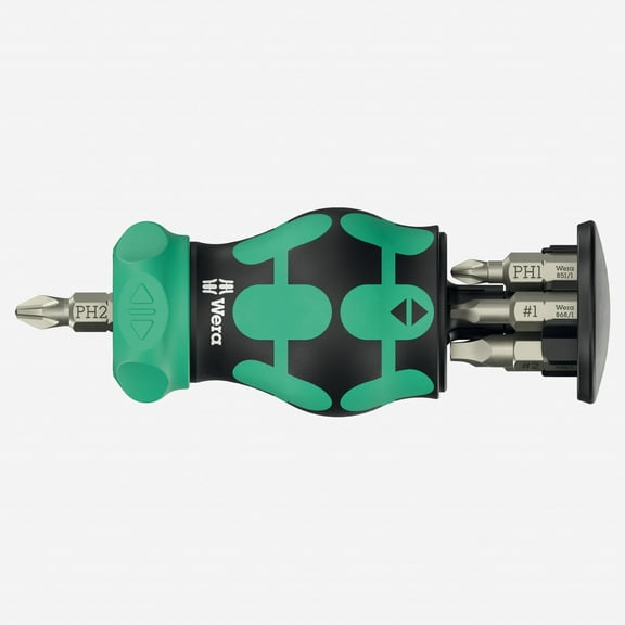 Wera Tools Kompakt Stubby Magazine Ra4 Kraftform Screwdriver Bit Set, 6 Pieces