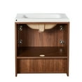 thumbnail image 3 of Wall Mount Vanity Cabinet Open Storage Brown Walnut L 24 in x H 24.8 in x D 19.7 in, 3 of 6