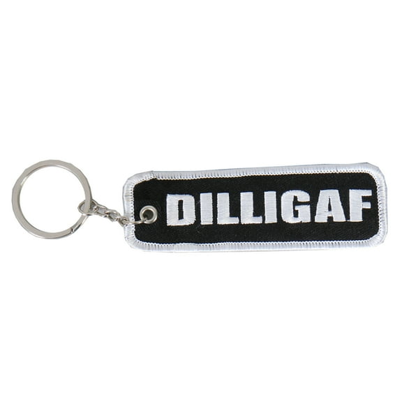 Hot Leathers KCH1030 DILLIGAF Embroidered Key Chain 4X2