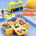 thumbnail image 2 of HONGTUO School Bus Toy with Sound and Light Simulation Steering Wheel Driving Toy Toddlers School Bus Toys with Music Education Knowledge Simulate school scenes Gift for 1-3-5 Boys & Girls, 2 of 7