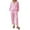 R122-Pink, variant on Womens Plaid 2 Piece Pajamas Sets Gingham Button Down Puff Sleeve Shirt Long Sleeves Top And Pants With Ruffle Fashion Sleepwear Casual Loungewear Sets