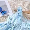 thumbnail image 6 of Toddler Girl Sundress Floral Dress Beach Vacation Ruffle Dress Girls Princess Easter Dress Birthday Party Trendy Spring Summmer Outfit #Sky Blue 2-3 Years, 6 of 7