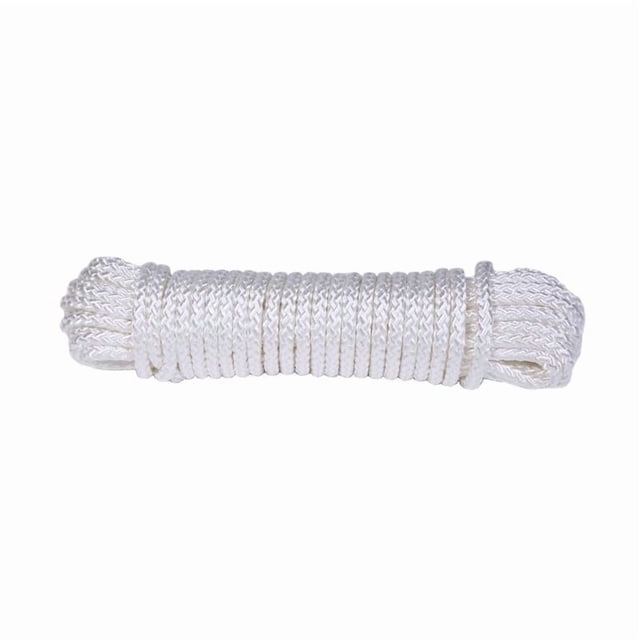 Cuerda Koch Industries de nailon trenzado con diamantes, color blanco, 3 mm D