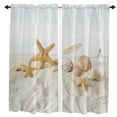 thumbnail image 2 of Sea Beach StarCurtains for Living Room Bedroom Curtains Kitchen Curtains for the Kids Room Window Treatments Drapes, 2 of 7