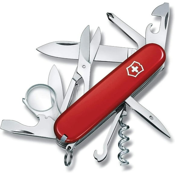 Navaja Suiza Explorer Mediana Lupa 16 Funciones VICTORINOX 1.6703 rojo