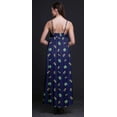 thumbnail image 4 of Bimba Robe Longue en Rayonne Imprimée Feuilles pour Femmes Chic Bohème Été Maxi Plage - Très Petit, 4 of 5