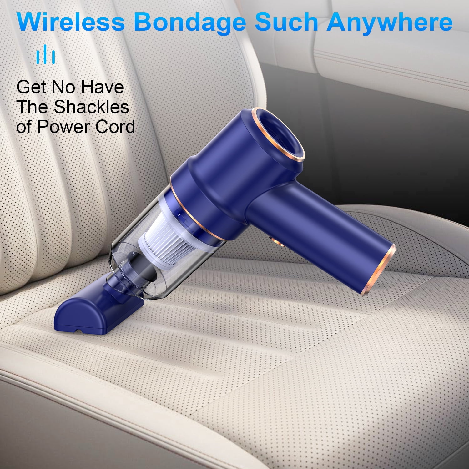 Compressed Air Duster Cordless Handheld Vacuum with Charging Base,AILKIN LED Light Air Blower Electric Compressed Air Duster Cleaner for Computer Keyboard Cleaning,Car,Electronics,Hair,Office