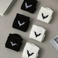 thumbnail image 2 of 6 Pairs Bat Embroidered Halloween Socks - Funny Halloween Bat Patterned Socks for Halloween Gift Women&Men, 2 of 7