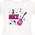 thumbnail image 4 of Inktastic I Rock with Guitar Microphone and Music Notes Boys or Girls Long Sleeve Baby Bodysuit, 4 of 5