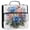 Blue-pink Roses and Daisies, variant on Water-Resistant 3-Ring Binder Organizer with Multiple Pockets Zipper Binder Bag for Office Blue-pink Roses and Daisies