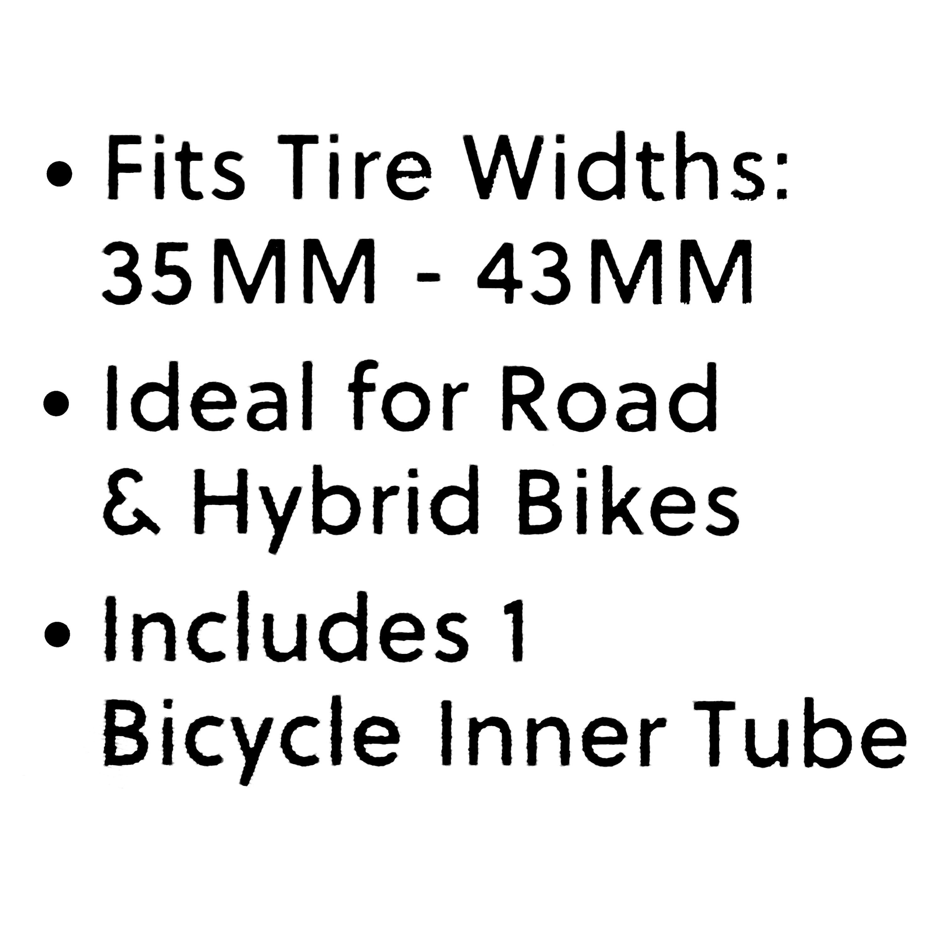 Concord Replacement Bicycle Inner Tube, 700c x 35/43, Presta Valve