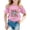 Pink, variant on School Uniform Tshirts Children Alphabet Print Crewneck T Shirt Short Sleeve Wear Girls Tshirts Grey 3-4 Years