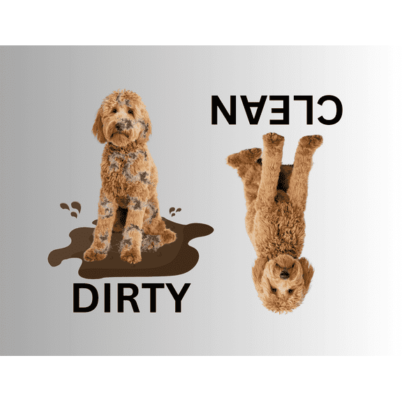 GOLDENDOODLE Clean Dirty Dishwasher Flexible Magnet