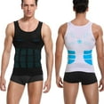 Mens Compression Undershirts Ultra Slimming Body Shaper Belly Control Vest Workout Active