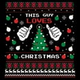 thumbnail image 2 of Men's Lost Gods This Guy Loves Christmas Sweater Print  Graphic Tee Black Medium, 2 of 5