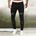 thumbnail image 2 of Cathalem Mens Jeans Slim Fit Straight Men's Slim Fit Skinny Comfy Denim Jeans Pants(Black,30), 2 of 5
