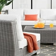 thumbnail image 6 of Lounge Sectional Sofa Chair Set, Rattan, Wicker, Light Grey Gray White, Modern Contemporary Urban Design, Outdoor Patio Balcony Cafe Bistro Garden Furniture Hotel Hospitality, 6 of 10
