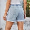 thumbnail image 5 of NAFUU Women's Denim Shorts Summer High Waisted Diamonds Tassels Ripped Jean Shorts Casual Baggy Trendy A-Line Wide Leg Denim Shorts Beach Summer Shorts, 5 of 8