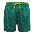 thumbnail image 1 of Traje de Baño Ocean Pacific Talla CH Sustentable con Stretch Diseño Palmeras Amarillo con Verde, 1 of 4