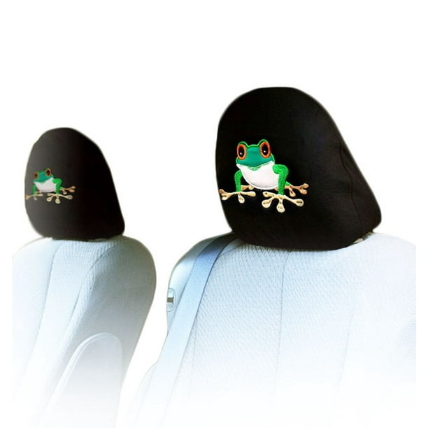 New Pair of Frog Logo Car Seat Headrest Covers Universal Fit Great Gift