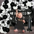 thumbnail image 3 of Rocked One Year 1st Birthday Decorations, Rock and Roll Music Themed Birthday Decorations ,Background and Black and White Balloon Arch for Birthday Party and Music Party Decorations Supplies., 3 of 7