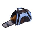 thumbnail image 3 of Transportín para gatos, transportador de viaje para mascotas de lados suaves para gatos, perros, cachorros, cómodo, portátil, plegable, bolsa para mascotas, aprobado por aerolínea (azul), 3 of 5