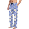 thumbnail image 5 of Floral Daisy Pattern Ghost Pajama Pants, Men's Lounge Pants Light with Drawstring and Pockets, Christmas New Year Birthday Father's Day Gifts, Medium, 5 of 7
