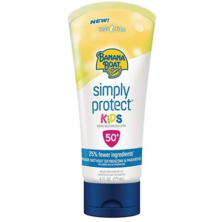 6 Pack - Banana Boat Simply Protect Sunscreen Lotion for Kids SPF 50+, 6 oz