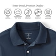 thumbnail image 2 of Lands' End Kids Husky Short Sleeve Interlock Polo Shirt, 2 of 3
