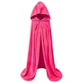 thumbnail image 3 of Huowey Witch Cloak With Hood Women Gothic Vampire Halloween Costumes Cape Vintage Tie Front Cosplay Party Robe,Hot Pink,L, 3 of 3