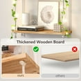 thumbnail image 3 of FKS LIFE Hanging Shelves Boho Decorative Wood Sheves for Wall Hanging, Hanging Plant Shelf with Lights Floating Swing Storage Shelves, Indoor Wall Shelf Adjustable Rope, 3 of 9