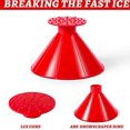 thumbnail image 4 of Ice Scraper Magic Funnel Snow Removal Tool Round for Car Windshield Cone-Shaped Car Snow Brush Scraper 2 in 1 Magical Car Ice Scraper and Funnel (Red), 4 of 8