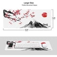 thumbnail image 4 of Japanese Cherry Blossom Gaming Mouse Pad XL, Extended Large White Full Desk Mousepad 31.5 X 11.8 Inch, Big Mouse Pad with Stitched Edge, Non-Slip Long Computer Keyboard Mat for Office & Home, 4 of 5