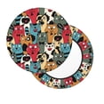 thumbnail image 2 of Disketp Different Cats 1 Funda Redonda para Taburete, Funda de Cojín para Silla de Bar Suave y Elástica-12 inch, 2 of 7