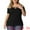 Black, variant on Women's Plus Short Sleeve Cold Shoulder Tops Blouses Shirt 4X Black