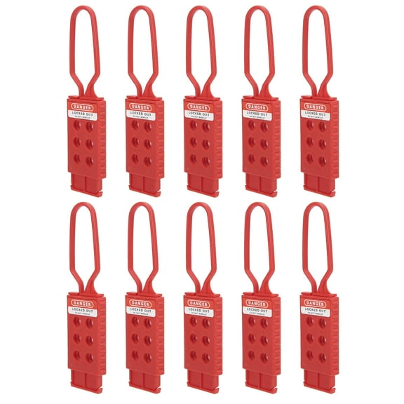 10PCS Safety Lockout Hasp 6‑Hole Insulating Nylon for Industrial Equipment Maintenance