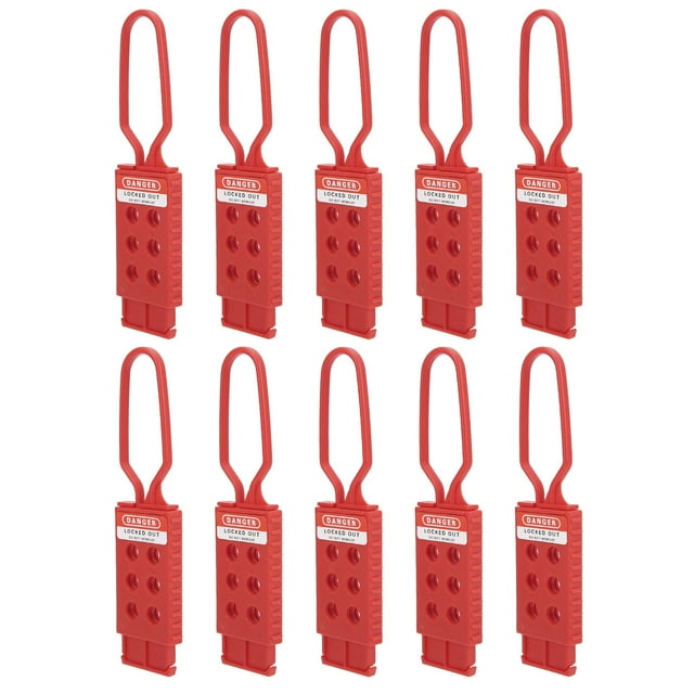 Tagout , 10PCS Red Lock Hasp Lockout Hasp For Industrial Equipment Maintenance