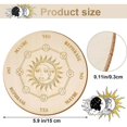 thumbnail image 3 of Round Wooden Carven Pendulum Board with Black Pendant Necklace Home Decor B, 3 of 9