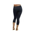 thumbnail image 2 of LAVRA Women's Plus Size Cropped Capri Solid Leggings, 2 of 2