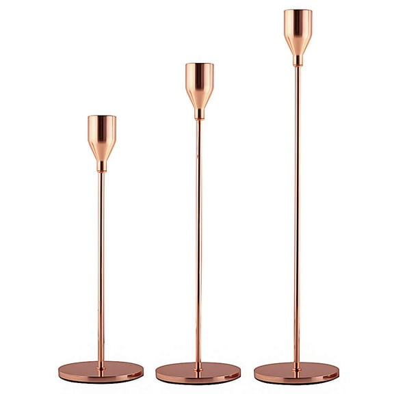 3Pcs/Set Metal Candle Holders Simple Golden Wedding Decoration Bar Party Living Room Decor Home Decor Candlestick