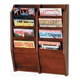thumbnail image 1 of Wooden Mallet 8 Pocket Magazine wall Rack in Mahogany, 1 of 3