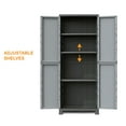 thumbnail image 2 of RAM Quality Products PRESTIGE UTILITY 3 Shelf Lockable Storage Cabinet, Gray, 2 of 7