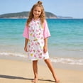 thumbnail image 2 of Faraee Unisex Kids Hooded Swim Cover Up Robe Boy Girl Terry Cloth Quick Drying Zip up Bathing Suit for Beach Pool Bath (7-13T,Pink), 2 of 6