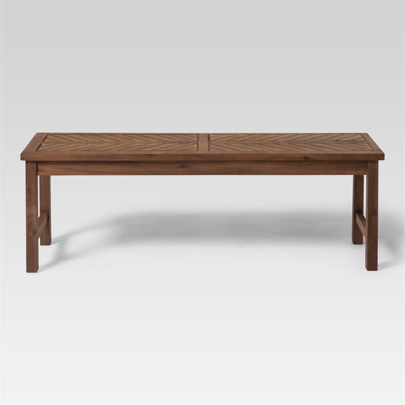Photo 1 of 53 Modern Outdoor Wood Patio Dining Bench - Dark Brown