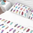 thumbnail image 4 of Designart 'Colored Feathers Set' Southwestern Bedding Set - Duvet Cover & Shams, 4 of 4