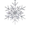 thumbnail image 1 of Adorno colgante para árbol de Navidad, decoración navideña, purpurina decorativa, fiesta Copo de nieve plateado, 1 of 9